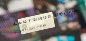 本地显卡驱动异常，服务已中断